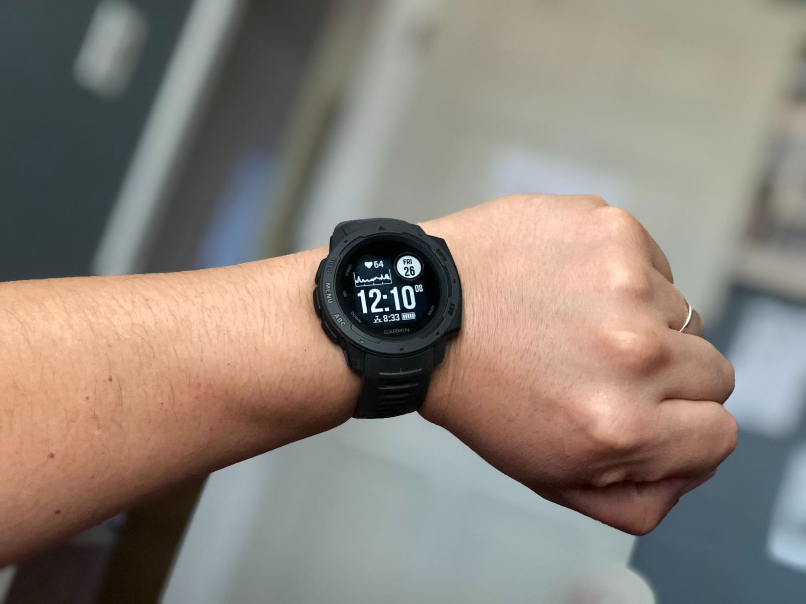 Garmin-klokke på et håndledd